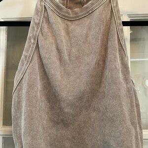 NWT FP Movement Racerback Tank Top Ribbed Knit Sleeveless Activewear Top Fossil